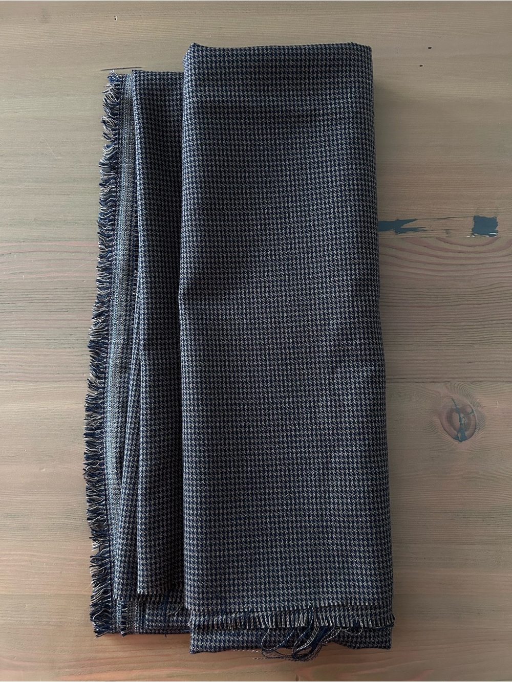 Wool houndstooth yardage